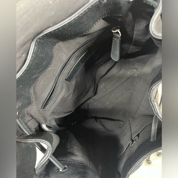 Frye Olivia Black Leather Backpack - Picture 9 of 12